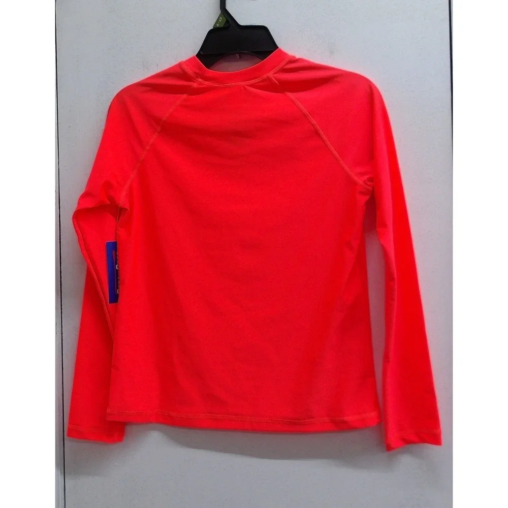 Ocean Gear Kids Rash Guard Neon Orange Swim Shirt Sun Protection XS‎ / #26567